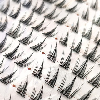 Woman C Curl Eyelash Extension Có thể tái sử dụng Cụm đơn Lông mi giả phân đoạn