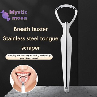 [Mystic] Dụng cụ cạo lưỡi cho người lớn và trẻ em Dụng cụ cạo lưỡi bằng thép không gỉ cầm tay để loại bỏ Dụng cụ làm sạch lưỡi mở lớn [Mới]