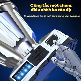Đèn pha LED, đèn pha siêu sáng, công suất cao, chống thấm nước, có thể sạc lại, có thể xoay, dễ dàng mang theo khi cắm t