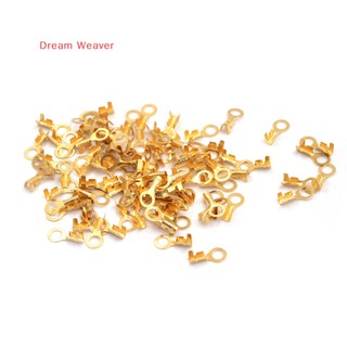 [Dream] 100 Cái Đầu nối dây cấp nguồn tròn bằng đồng thau vàng 5.2mm mới