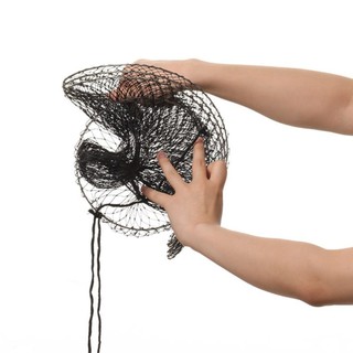 FANGHUI Lồng Cá Dính Màu Đen, Dệt Vòng Thép Mềm Dụng Cụ Câu Cá, Vòng Thép Nhẹ Giỏ Câu Cá Và Bảo Vệ Câu Cá