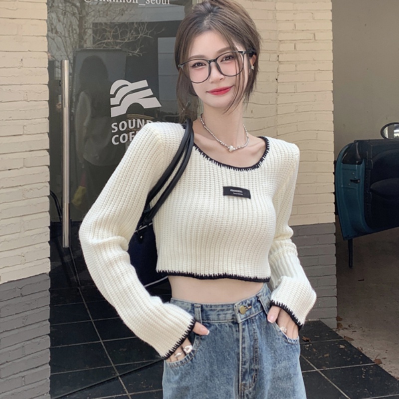 Áo Len Tay Dài Cổ Tròn Phong Cách Mới áo len nữ ôm body áo len croptop áo sweater