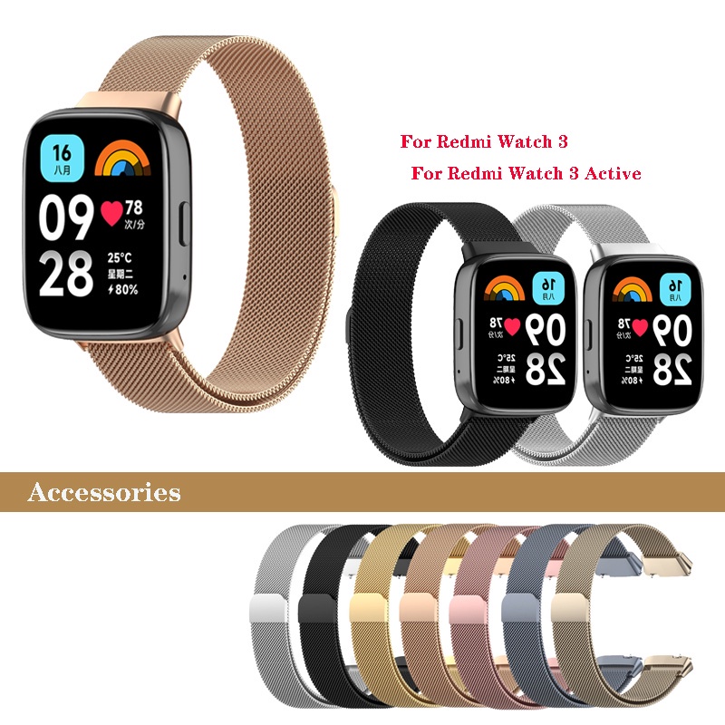 Dây Đeo Inox Milanese Cho Đồng Hồ Thông Minh Redmi Watch 3 Active Shopee Việt Nam 0955