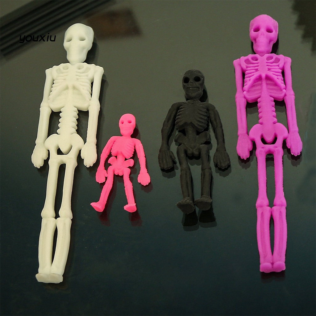 4 Đồ Chơi Bộ Xương Màu Sắc Tươi Sáng Nhẹ Không Mùi Thân Thiện Với Môi Trường Halloween Co Giãn Giải Nén Đồ Chơi Cho Trẻ Em
