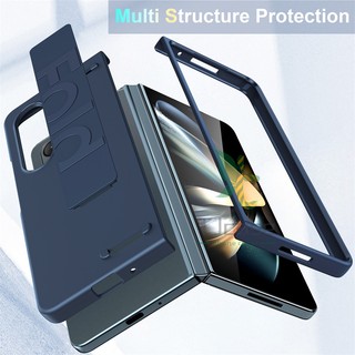 Bao Da Điện Thoại pc Cứng Co Giãn Chống Sốc Có Dây Đeo Cổ Tay Cho samsung galaxy z fold 5 z fold 4 z fold 3 Ốp