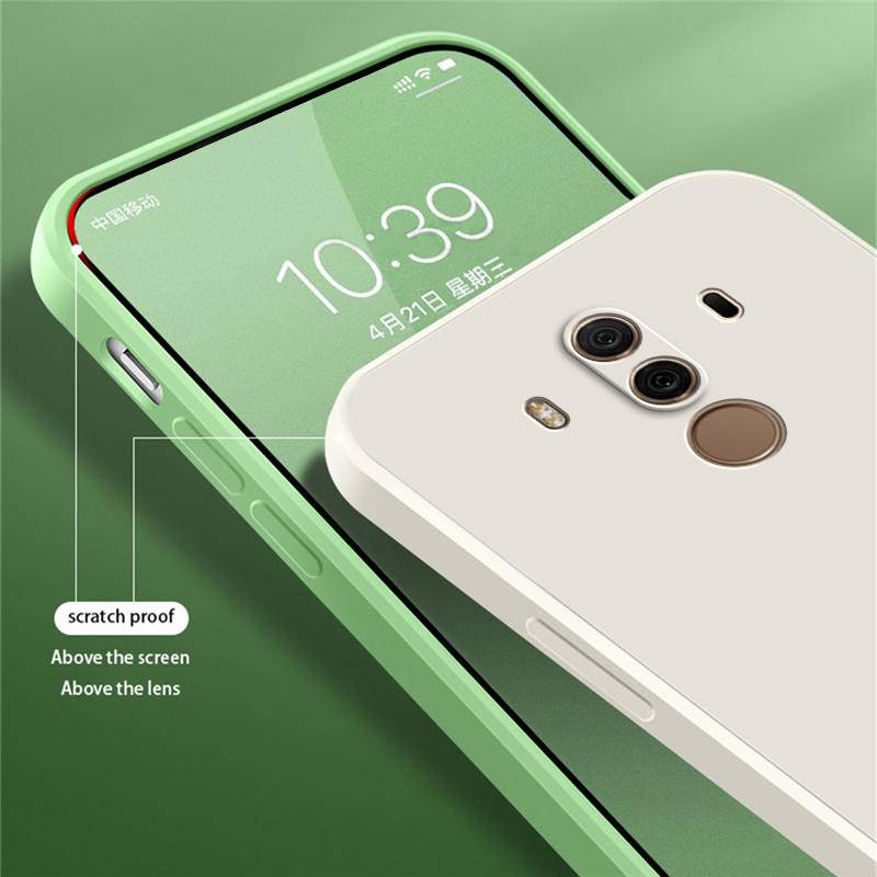 Sang Trọng Ốp Điện Thoại Silicon Dẻo Hình Vuông Cho huawei mate 20x 20 10 9 lite pro 4g 5g