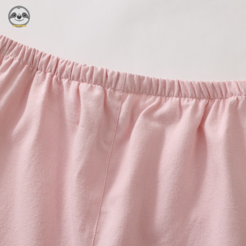Quần Pijama Vải flannel Màu Trơn Phong Cách muji Nhật Bản Cho Nam Và Nữ