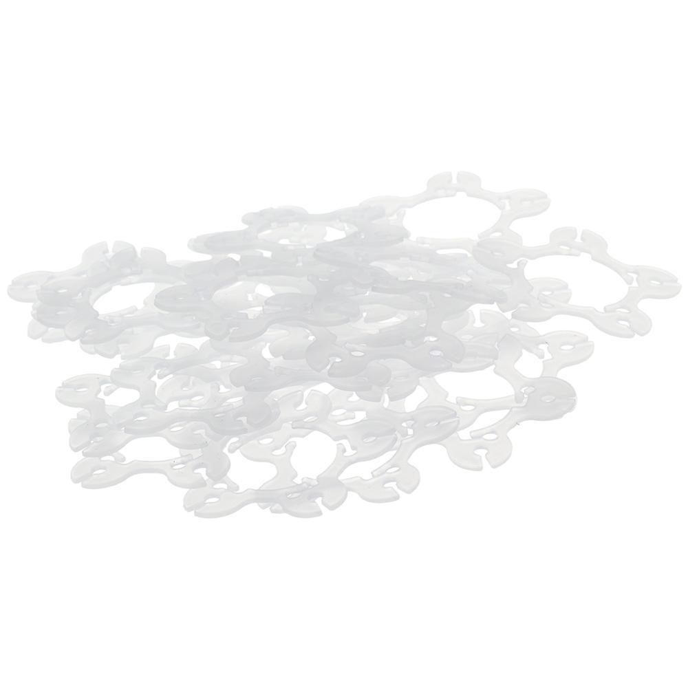 NORBORTO 100 Chiếc Bóng Vòm Giá Đỡ Khóa, Trắng Đa Năng Bóng Vòm Kẹp, Dễ Dàng Sử Dụng Hình Hoa Bóng Nhựa Kẹp Hoa Tiệc