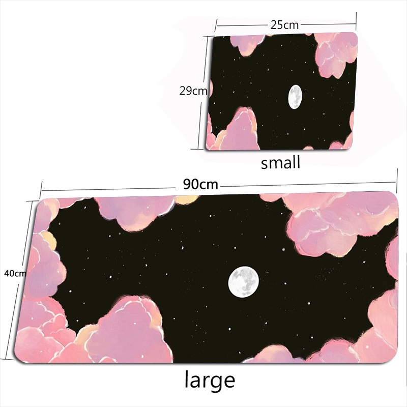 Miếng Lót Chuột Kawaiis Mousepad Mặt Trời Mặt Trăng Phụ Kiện Chơi Game Thẩm Mỹ Dễ Thương Để Bàn Thảm Bàn Phím Miếng Lót Cho Chuột Máy Tính