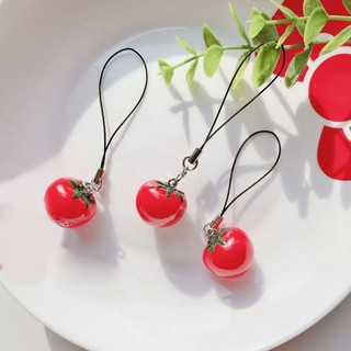 Cli Acrylic Cà Chua Móc Khóa Đáng Yêu Dâu Túi Móc Khóa Mặt Dây Chuyền Phong Cách Trái Cây Sang Trọng