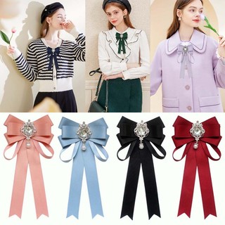Cà Vạt Nơ Đính Đá Thời Trang Cho Nữ (8 Màu)