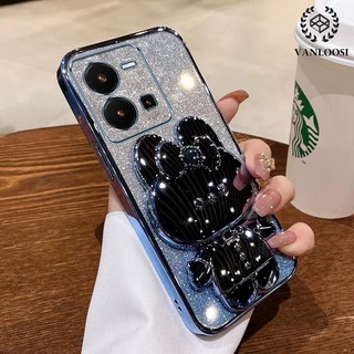 ốp lưng vivo y35 Ốp Điện Thoại Silicon Mềm Mạ Điện Họa Tiết Thỏ Lấp Lánh Chống Rơi Cho vivo y35