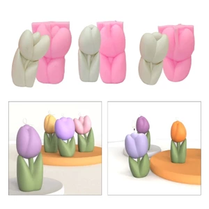 Khuôn silicon hình hoa tulip XGB Khuôn đúc theo chủ đề hoa cho DIY