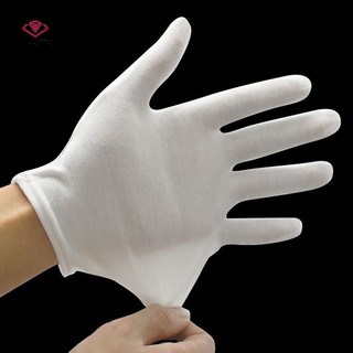 1 Đôi Găng Tay cotton Màu Trắng Thấm Hút Mồ Hôi Mới