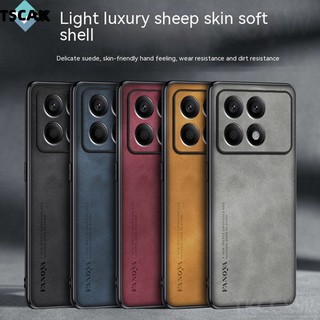 Ốp Điện Thoại Da Cừu + Silicon Dẻo Siêu Mỏng Chống Rơi Cho redmi k70 pro k60 ultra k60 pro
