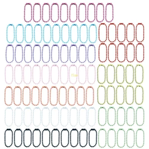 Flgo Set 100 Chuỗi Hạt Kim Loại Nhiều Màu Sắc Làm Móc Khóa Sưu Tầm
