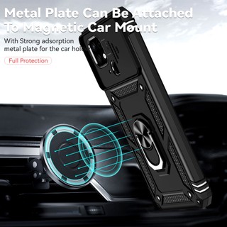 Dành Cho Redmi 10C 12C 10A 11A 9A 9C POCO C40 Ốp Lưng Có Trượt Camera Chống Rơi Hạng Nặng Bảo Vệ Xoay Vòng Chân Đế Mỏng Vỏ Điện Thoại
