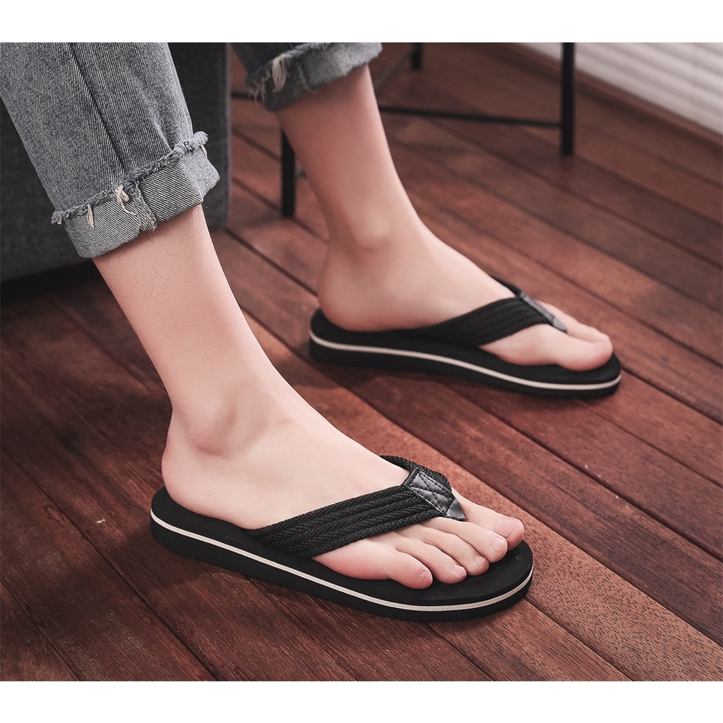 Thời Trang Dép Xỏ Ngón Chống Trượt Đi Trong Nhà Cho Nam
