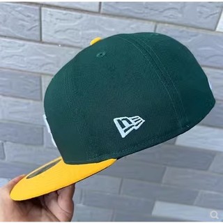 Mlb Mũ Lưỡi Trai Màu Xanh Lá Phong Cách Đội Bóng Chày Ocpic A 'S A' S