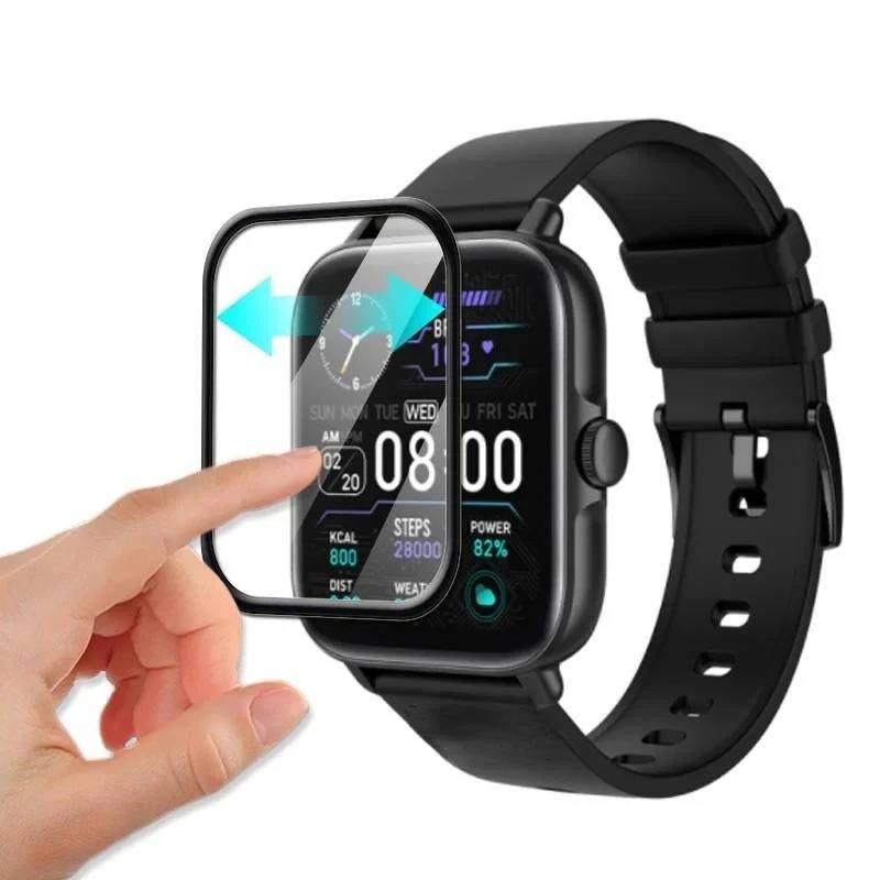 Colmip71 ColmiP50 ColmiP28 ColmiP20 ColmiP8 Full Cover HD Phim Kính Cường Lực Cạnh Đen Cho Colmi P28 P20 P8 Plus Mix P71 P68 P50 P30 P9 Chống Vân Tay Bảo Vệ Màn Hình Đồng Hồ