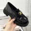 Giày moca nữ da mềm tag đồng chữ x, Loafer nữ kiểu dáng thời trang, giày đốc nữ đế cao 4cm phong cách