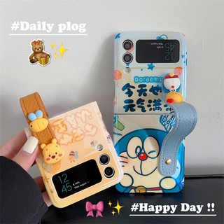 Ốp Điện Thoại Mềm Gấp Gọn Có Vòng Tay In Hình Gấu Winnie Dingdang Cho Samsung Galaxy Z Flip5 Flip4 Flip3
