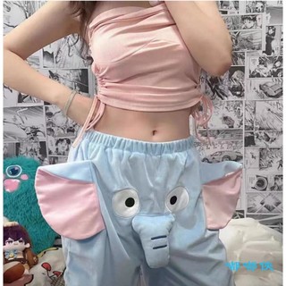 ✨Chất Lượng Cao✨Quần Short Đi Biển Dáng Rộng In Hình Chú Voi Dumbo Dễ Thương Thời Trang Mùa Hè Cho Các Cặp Đôi