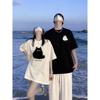HIIIXIIVI Áo Thun Unisex Tay Ngắn Cổ Tròn In Họa Tiết, Form Rộng Unisex Nam Nữ