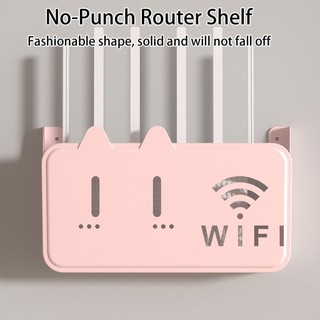 Wifi Router Giá Để Đồ Treo Tường Acrylic Lưng Dính Router Giá Đỡ Tiết Kiệm Không Gian Hộp Cáp Kệ shopidaevn