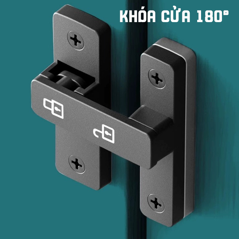 Khóa cửa dạ quang,Hợp kim kẽm 90°/180° Cửa chốt định vị không đục lỗ, Khóa Cửa Trượt,Cài Đặt Không Cần Đục Lỗ