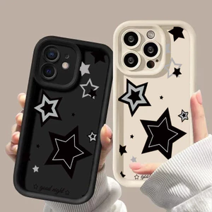Ốp Lưng Ngôi Sao Cho Samsung Galaxy A55 A15 A16 A35 A54 A34 A53 A05 A04 A14 A24 A05S A04E A12 A13 A22 A23 A25 A32 A33 A51 A71 Vỏ Silicon Mềm TPU Bảo Vệ Camera