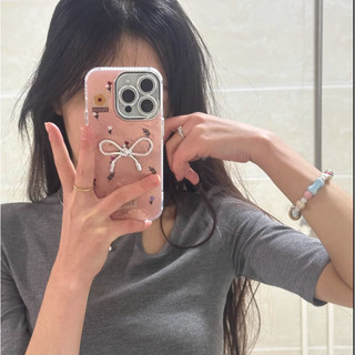 Phim Bảo Vệ Ống Kính Lấp Lánh 3D Nơ Hồng Xanh Hoa Wrsit Dây Xích Ốp Lưng Điện Thoại iPhone 16 Pro Max 11 12 13 14 15 Promax 17Promax Nữ Điện Thoại Di Động