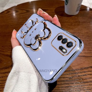 ốp lưng oppo reno 6 4g reno 6 5g reno 6z 5g Ốp Điện Thoại TPU Silicon Mềm Mạ Điện Gắn Gương Trang Điểm Hình Thỏ 3D Cho oppo reno 6 4g reno 6 5g reno 6z 5g