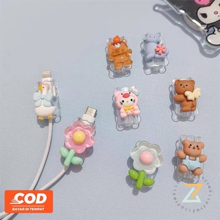 Kẹo Dễ Thương Hoạt Hình 3D Búp Bê Dữ Liệu Cáp Bảo Vệ Dây Sạc Chống Vỡ Bảo Vệ Đa Năng Phụ Kiện Điện Thoại Cười Bảo Vệ Cáp