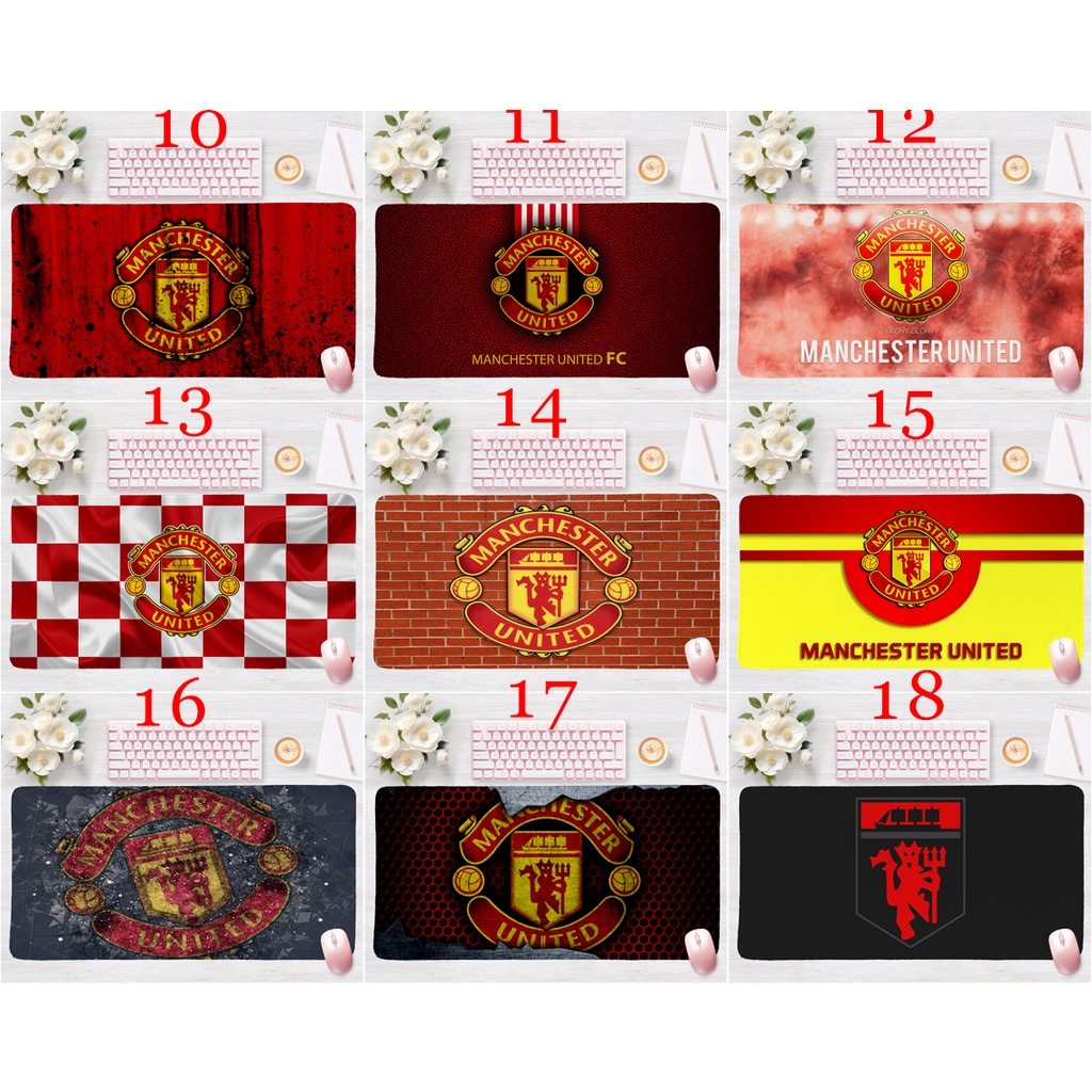 Tấm Lót Chuột laptop Hình Câu Lạc Bộ manchester united Kích Thước 60x30cm