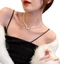 Unstop * Vòng cổ mặt dây chuyền nơ thanh lịch Dây chuyền ngọc trai Vòng cổ cổ thời trang Choker