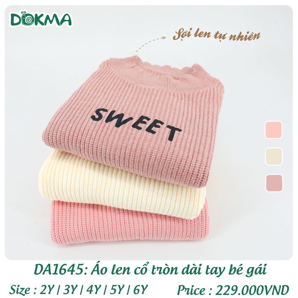 (11-22kg, 2-6Y) Áo Len Dokma Dài Tay Cho Bé DA1644 DA1645 DA987 DA2271 DA2273 DA2994
