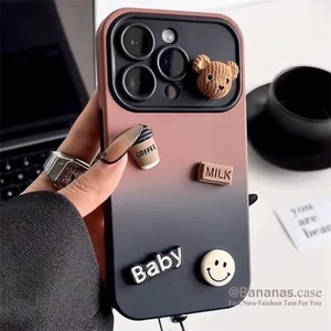 Ốp Điện Thoại Mềm Hình Gấu kaws 3d diy Cho iphone 15 14 13 12 11 pro max x xr xs max 7 8 plus se2020