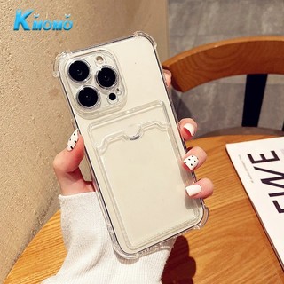 Trong Suốt Ốp Điện Thoại Mềm Chống Sốc Có Ngăn Đựng Thẻ Cho iphone 16 15 14 13 12 11 8 x xr xs pro max mini plus