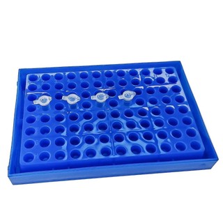 Giá đỡ ống PCR EARTHLYCO 2 chiếc, giá đỡ Microcentrifuge 96 lỗ, PP khử trùng, xanh 13x9x3cm