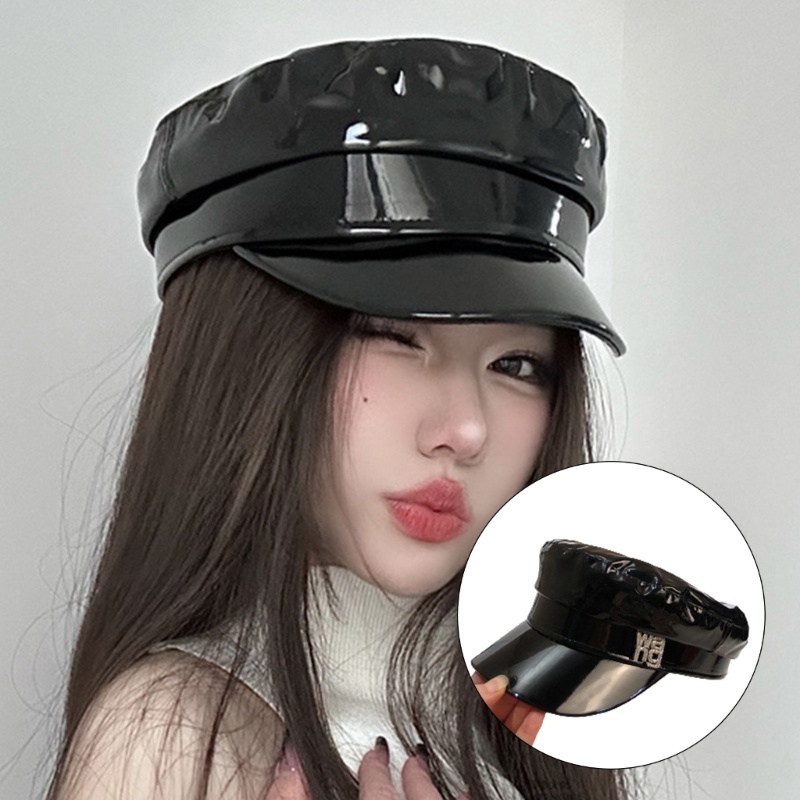 Dasbsug Mũ Hải Quân Màu Đen Phổ Biến Cho Người Lớn Da Hình Bát Giác Mũ Nữ Lái Xe Ngọt Ngào Bé Gái Shelby Mũ Cho Mọi Mùa