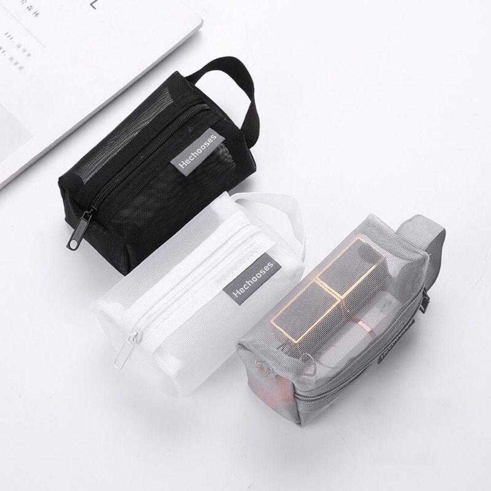 Ví đựng tiền xu có dây kéo Mini SLICELLIFE, Túi lưu trữ lưới vuông nhẹ thoáng khí, Túi đựng chìa khóa dung tích lớn di động