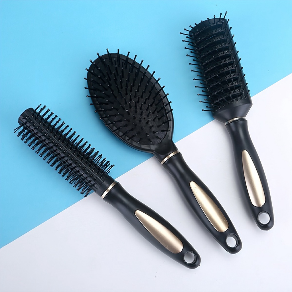 Lược tròn, bán nguyệt hỗ trợ sấy tạo kiểu, tạo phồng tóc chống tĩnh điện chuẩn salon