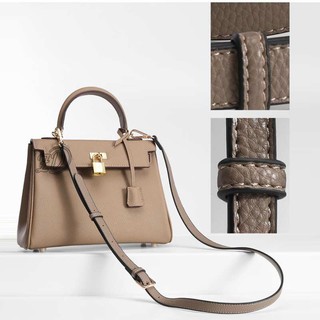 Phù Hợp Dây Đeo Túi Xách hermes kelly Bằng Da Màu Xám Nhám Tùy Chỉnh Tiện Dụng Cho Nữ