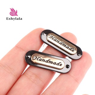 2 Chiếc Handmade Kim Loại Nhãn Thẻ Hình Bầu Dục Cho Quần Áo Quần Jean Giày Túi Đồ Trang Trí DIY [MỚI]