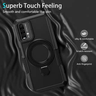 Dành Cho Redmi 9T POCO M3 Ốp điện thoại Có Giá Đỡ Nhẫn PC Cứng Lưng Mềm TPU Edge Quân Sự Cấp Chống Rơi Chống Sốc Mỏng Bao