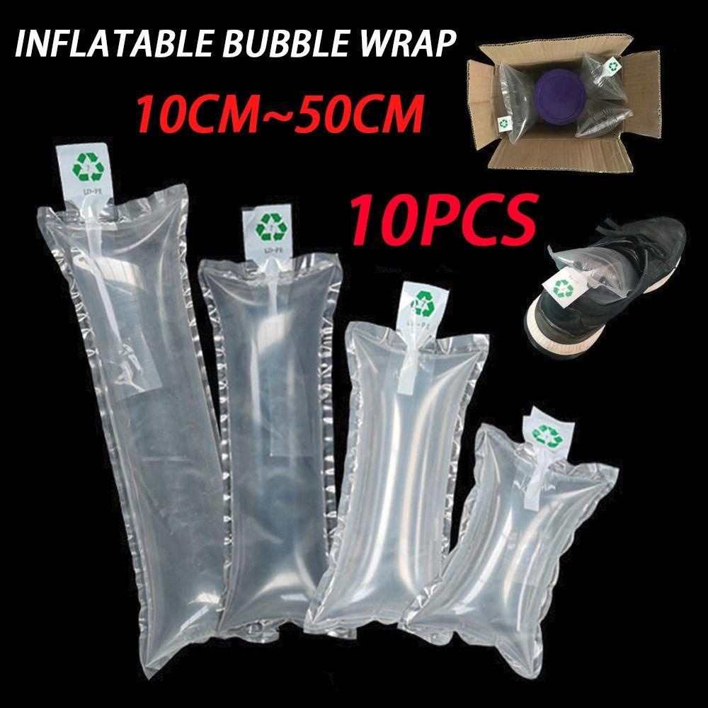 THFENG 10 chiếc Túi đóng gói bơm hơi không khí, Bọc bong bóng đệm bơm hơi, Bảo vệ màng cuộn Cột nhựa Bao bì không khí Bảo vệ ống bong bóng vận chuyển