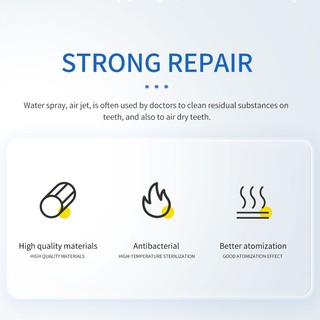 5pcs vòi phun súng nha khoa phun nước 3pcs Công cụ làm trắng răng bằng thép không gỉ đa năng