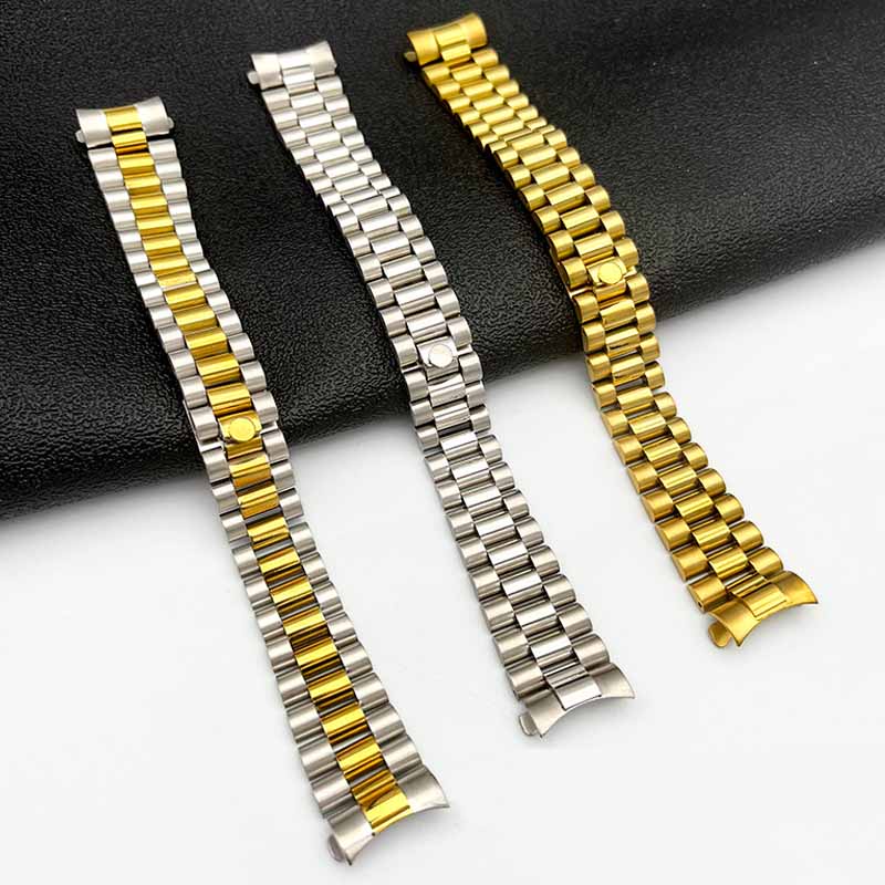Dây Đeo Đồng Hồ Bằng Thép Không Gỉ 20mm 3 Hạt Chuyên Dụng Cho rolex