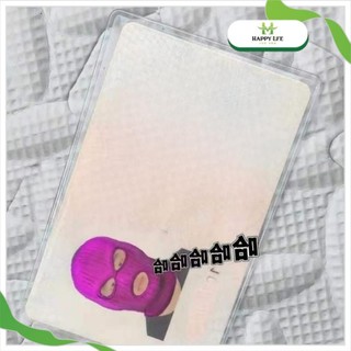 Set 10 Bao Đựng Thẻ Nhựa Trong Suốt Hình Che Mặt Ngẫu Nhiên – Bọc Thẻ CCCD, ATM, Card Visit Độc Đáo